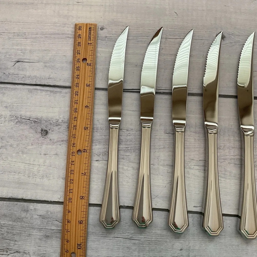 Wallace ARLINGTON‎ Steak Knives Set Of 6 Stainless Steel Flatware #4